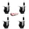 Service Caster 4'' Phenolic Swivel 1-1/4'' Expanding Stem Caster Set Total Lock Brake, 4PK SCC-EXTTL20S414-PHR-114-4 - alternate 3